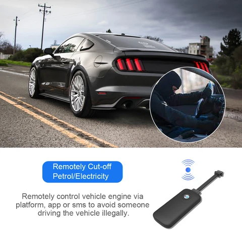 Водонепроницаемый автомобильный GPS-трекер для удаленного отключения двигателя с приложением Anroid и IOS