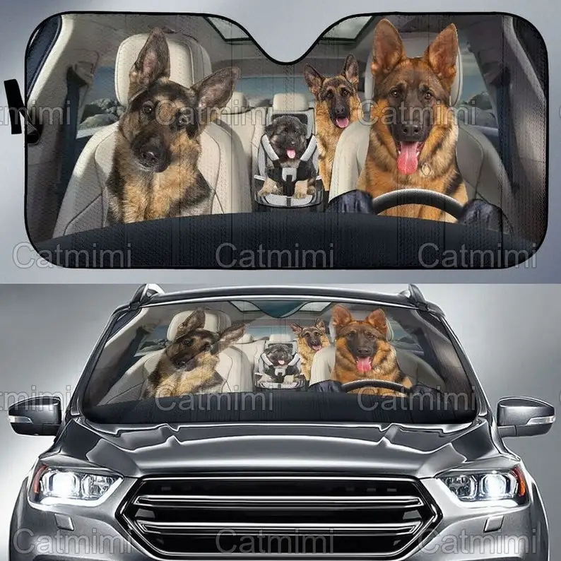

German Shepherd Dog Sun Shade, Car Decoration, Car Sun Shade, Shepherd Sun Shade, Mother Gift, Gifts For Him, Gifts For Her MCL1