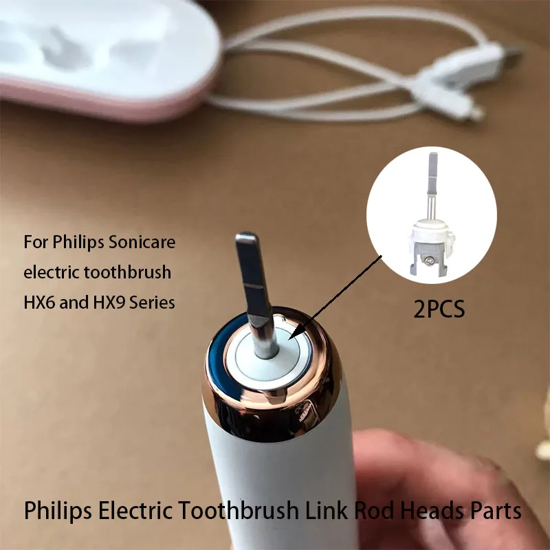 

2Pcs For Philips Sonicare HX6 HX8 and HX9 Series Electric Toothbrush Link Rod Heads Third Generation Original Rotation Type Part