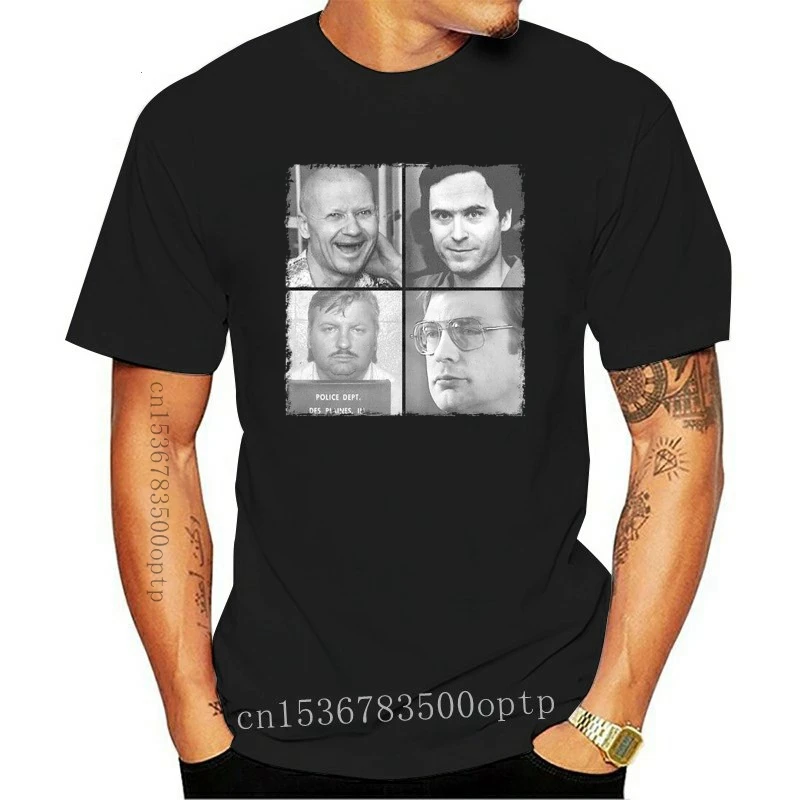 

Новая летняя футболка с принтом серийных убийц, футболка с изображением Андрея Чикатило, Джон Уэйн