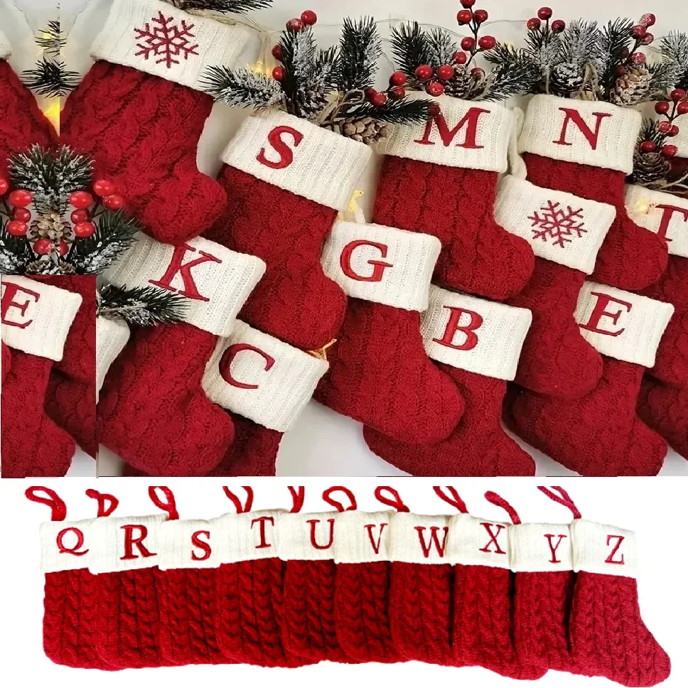 Красные Рождественские Чулки Праздничное Украшение Для Дома Шапка Эльфа