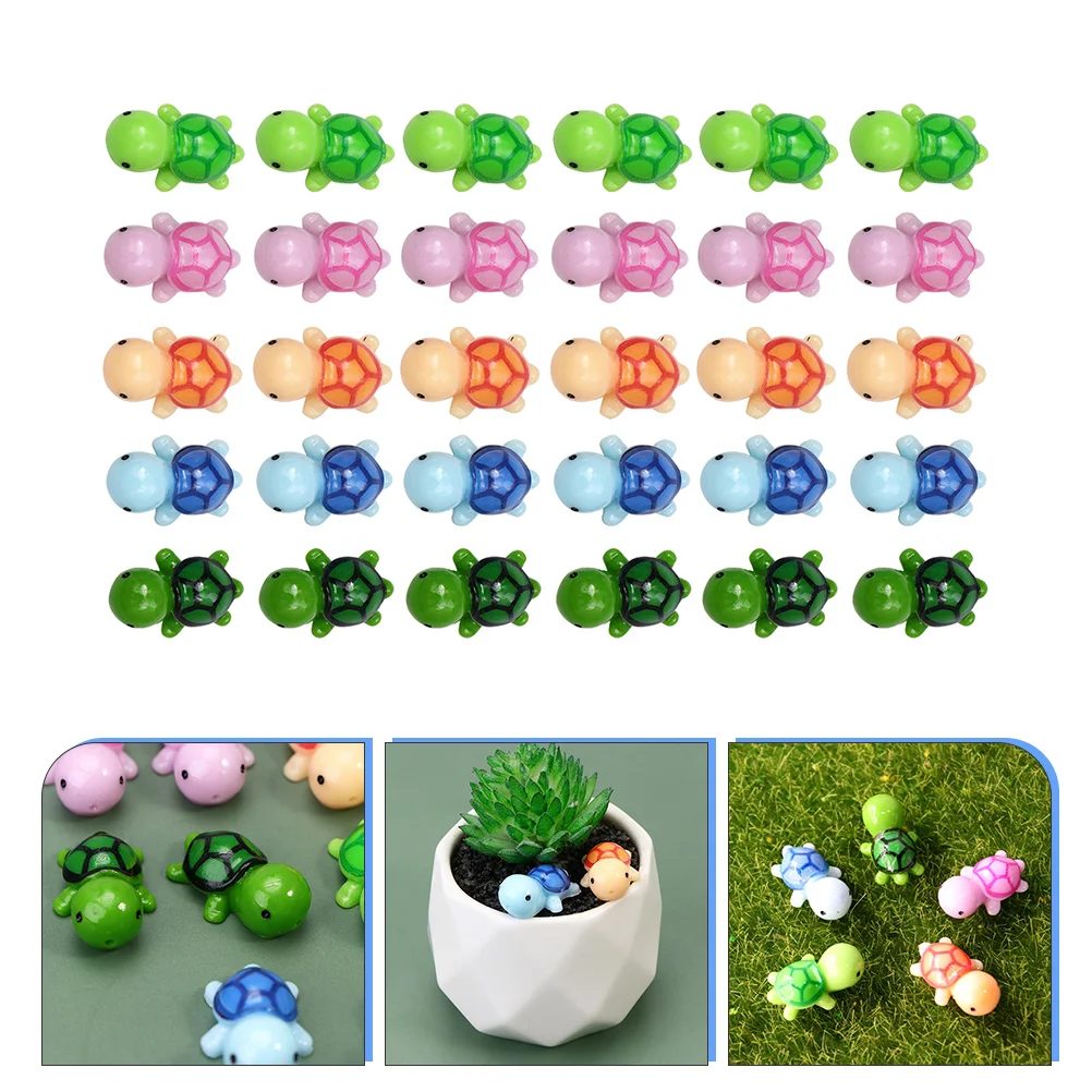 

Turtle Mini Figurines Miniature Sea Turtles Tortoise Animal Toys Figurine Ornaments Statuelandscape Garden Fairies Resin Figure