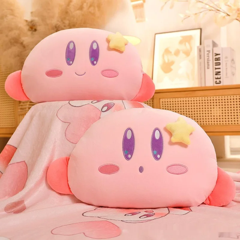 Подушка-одеяло Kirby, модели, плюшевые игрушки для девочек, подарки на день рождения, милые подарки для детей, милые куклы, милые праздничные игрушки Подушка-одеяло Kirby, модели, плюшевые игрушки для девочек, подарки на день рождения, милые подарки для детей, милые куклы, милые праздничные игрушки