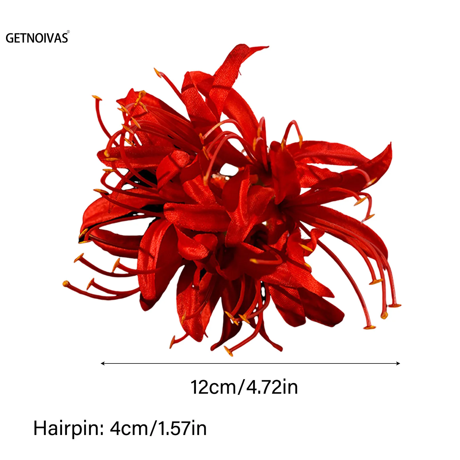 Заколки для волос с красными цветами Феи китайский ханьфу аксессуары винтажный