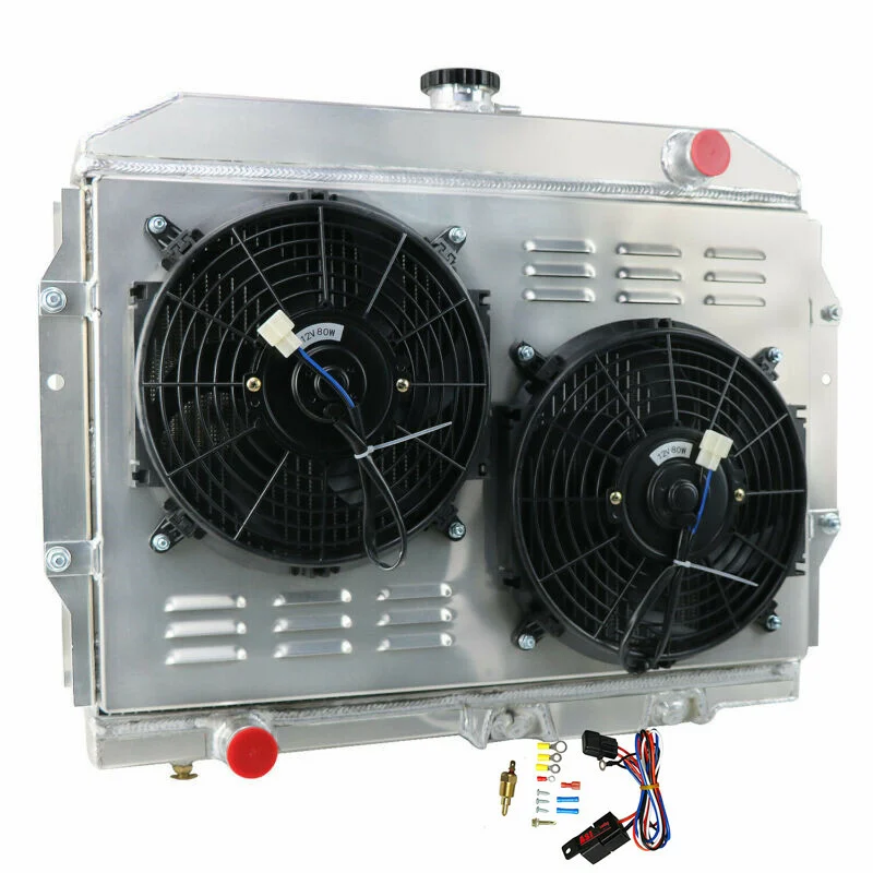 

4Row Radiator+Shroud Fan fit 1968-1974 1970 AMC Javelin/1960-1962 AMX Rambler V8