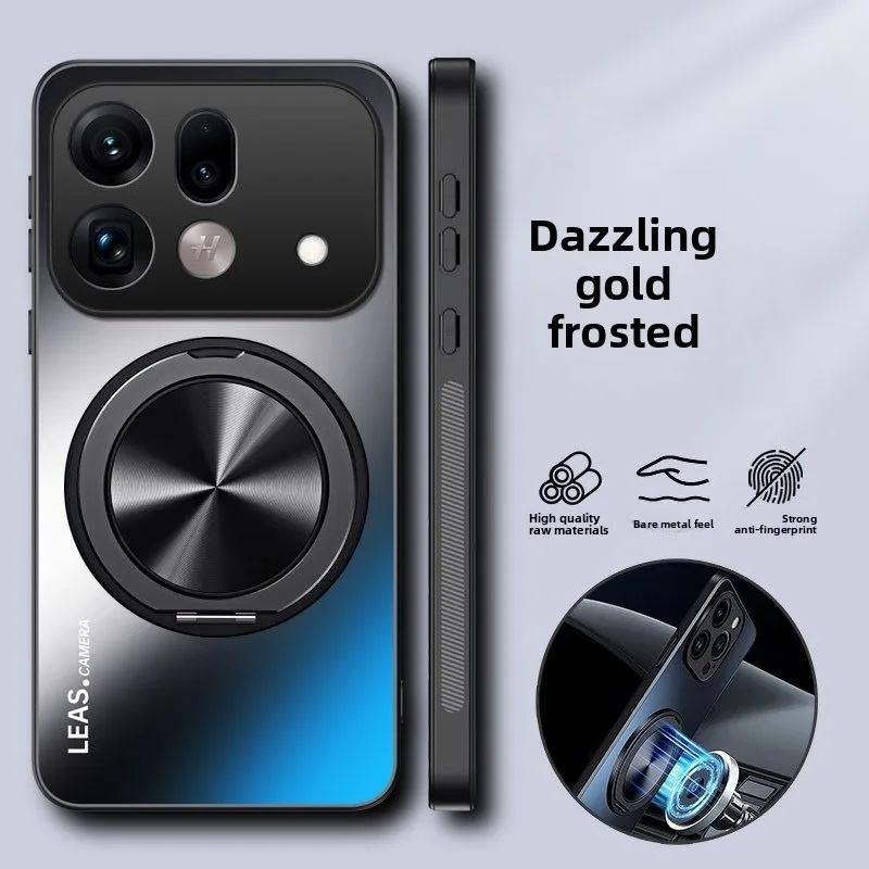 Фото Чехол для OPPO Find X9s Pro Luxury Matte 360 °   Вращающийся магнитный держатель с матовым акриловым покрытием для Oppo Find X9S Pro, ударопрочный чехол №1