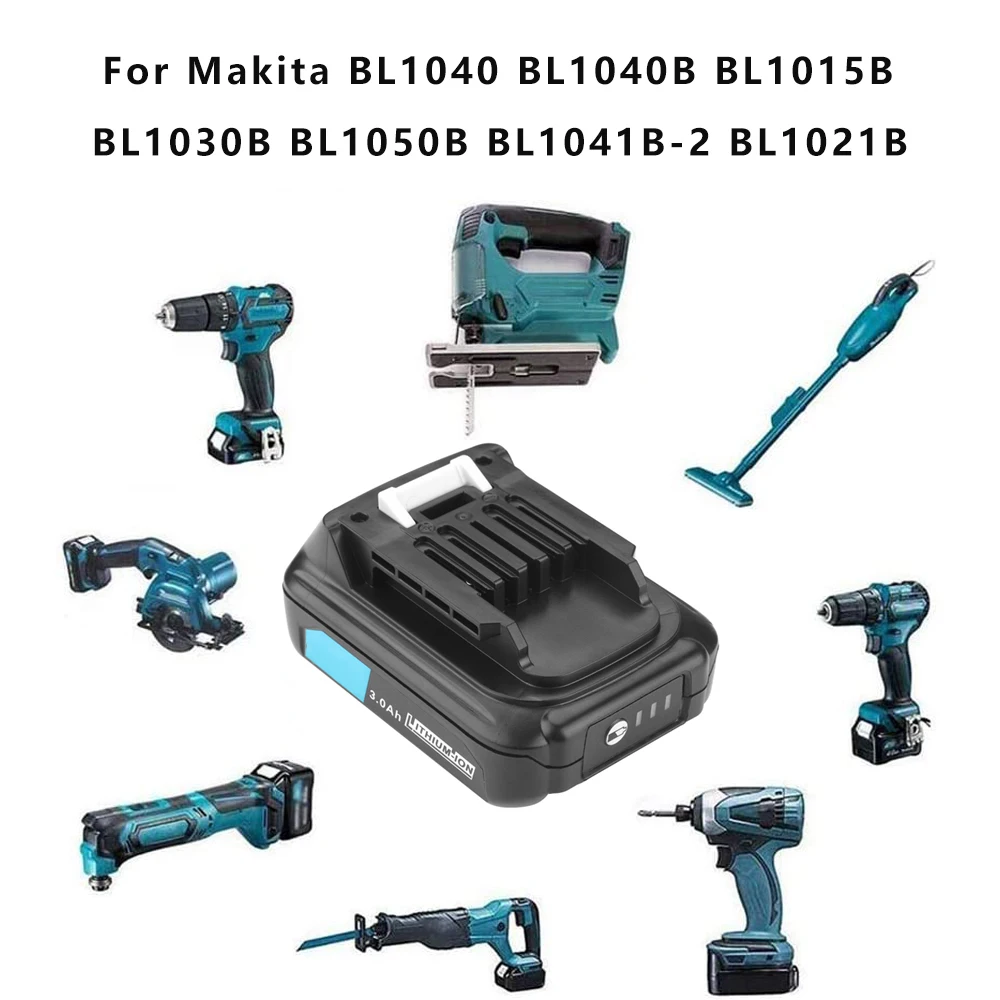 Литий-ионный аккумулятор для Makita 197390-1 BL1015 1973901 BL1021B BL1041B BL1015B BL1020B BL1040B 3000 мАч |
