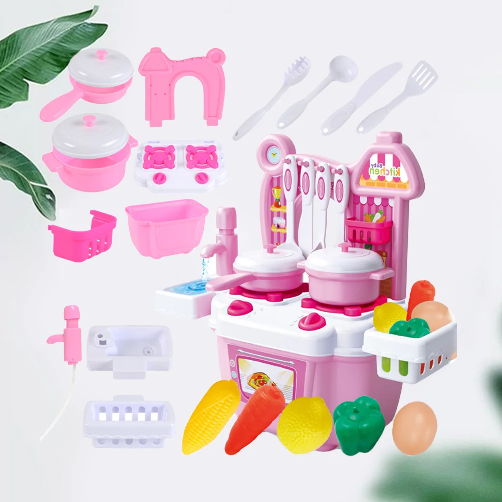 

Simulation Cooking Toy Cosplay Kitchen Cooking Toy Kit Plastic Tableware Toy Kids Cooking Playthings Child