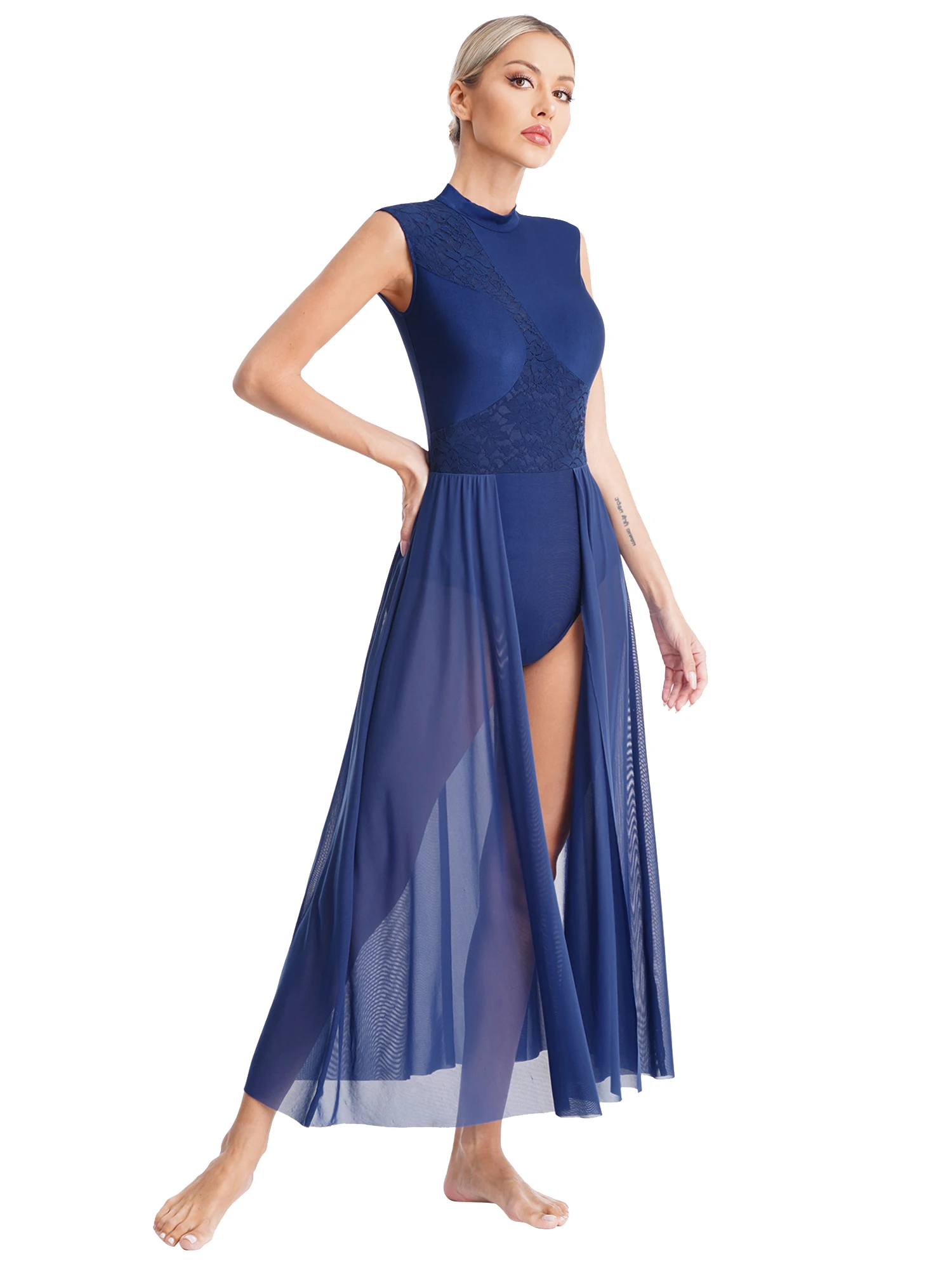 Женское цветочное кружевное лоскутное Lyrical танцевальное платье с ложным