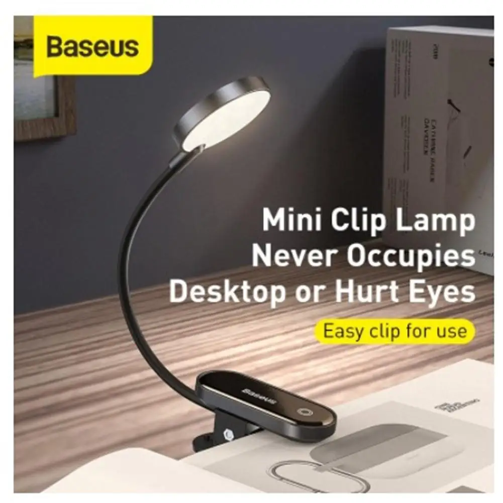 

Portable Clip-type Led Desk Lamp 3-level Brightness Stepless Dimmable Wireless Usb Rechargeable 360 Degree Reading Night Light