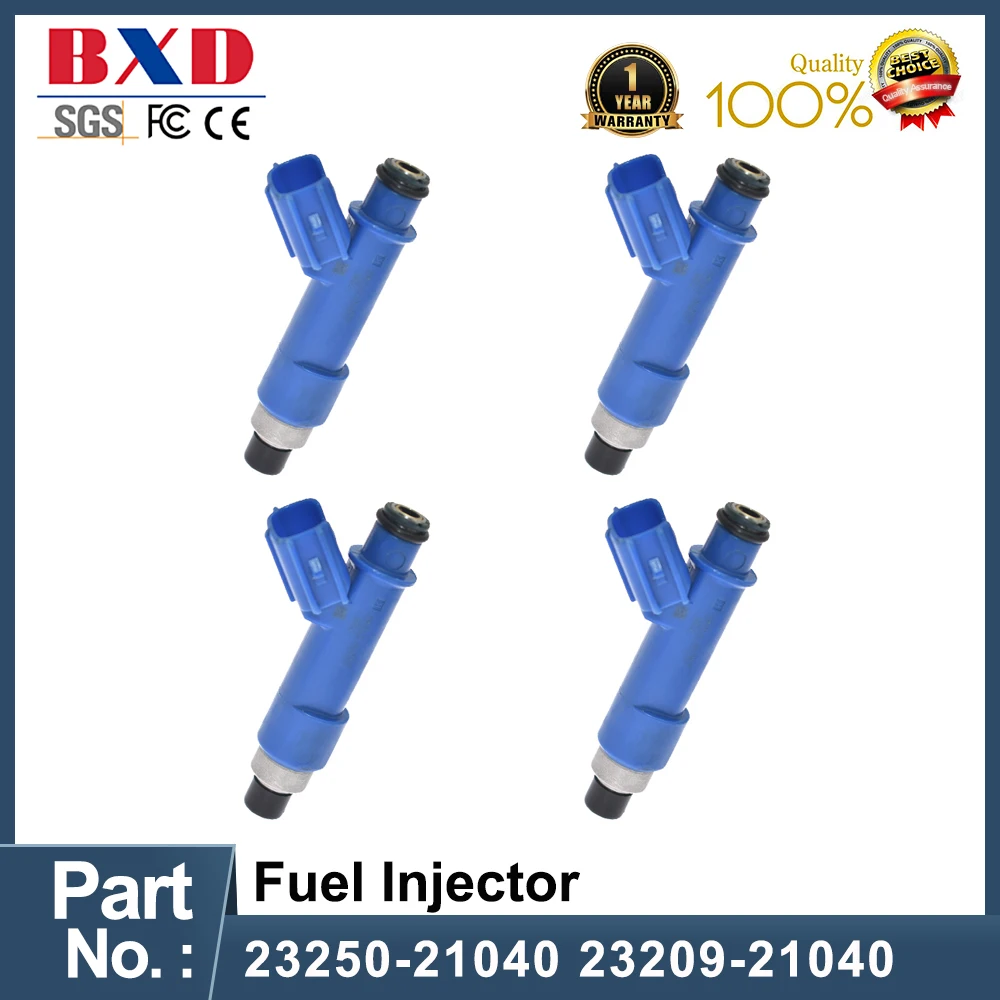 

1/4PCS 23250-21040 23209-21040 Car Fuel Injector for Toyota Yaris 2006-2014 Corolla 2000-2015