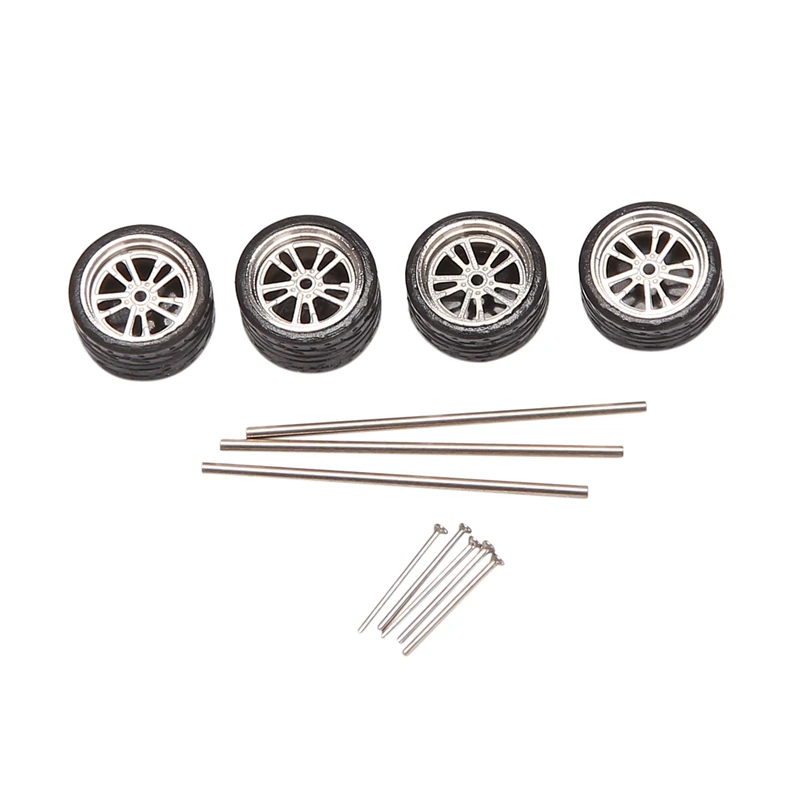 

Пароварка, 4 шт., масштаб 1/64, колеса из сплава, модель из сплава, автомобильная универсальная Модифицированная шина для 1:64 автомобилей, шина общей модели