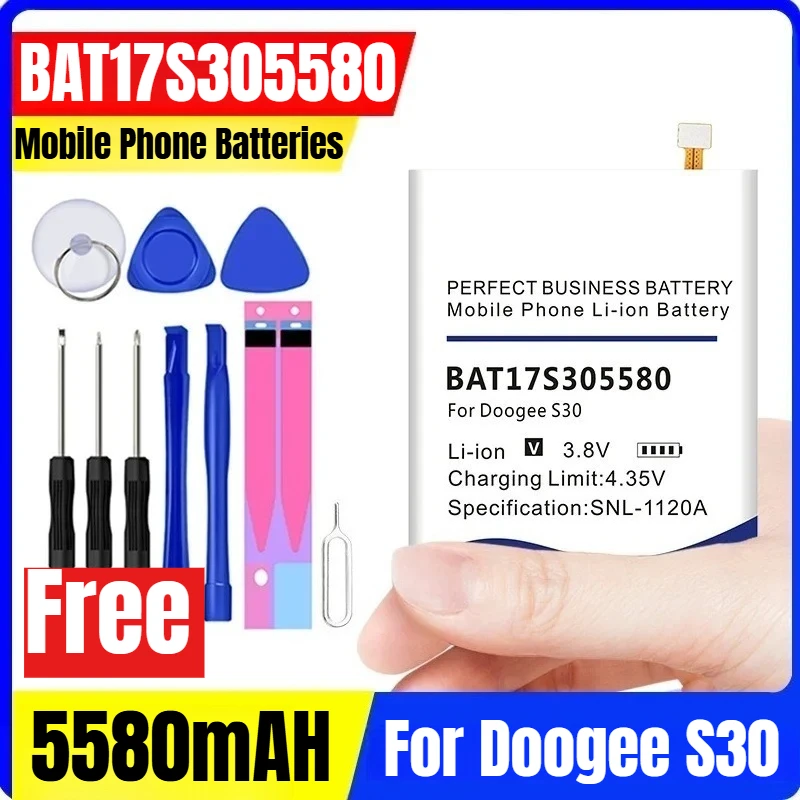 Фото 5580 мАч BAT17S305580 Аккумуляторы для мобильных телефонов Doogee S30 №1