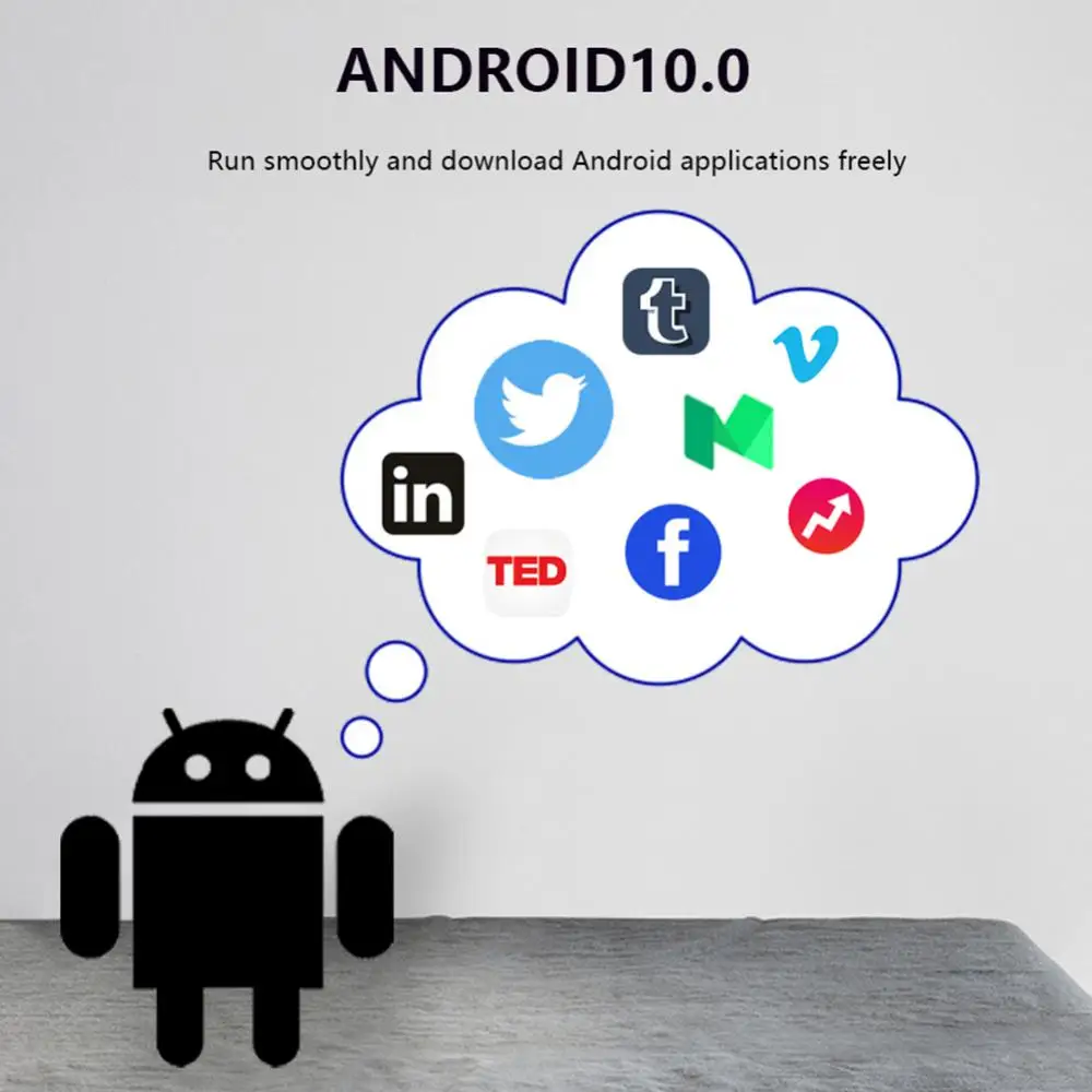 10 0 ТВ-приставка Android TV BOX Allwinner H313 2 4 ГГц Wi-Fi декодер H.265 4K Google Youtube медиаплеер HDR -