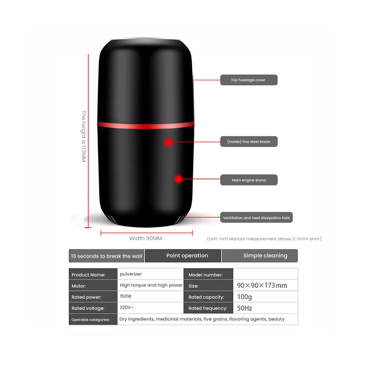 Электрическая мельница для пряностей емкость пряный кофе измельчитель-для