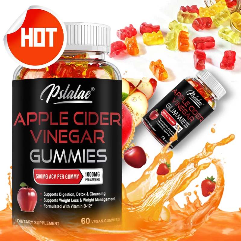 

Apple Cider Vinegar Gummies ACV with Vitamin B12 - 1000 Mg - Supports Weight Loss & Gut Health, Detox & Cleanse