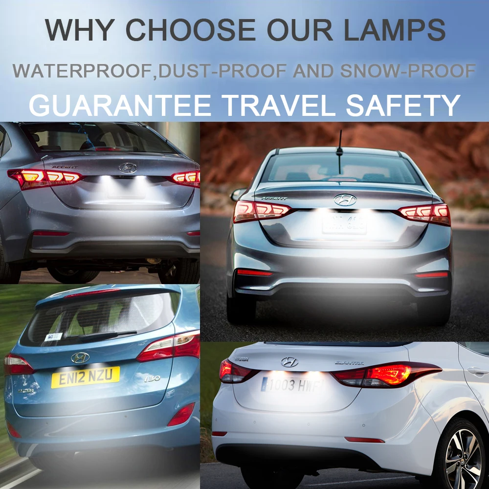 подсветка номерного знака kia cerato 3Для Hyundai Elantra MD Accent Solaris Sedan HCR i30 Wagon CW СВЕТОДИОДНЫЙ