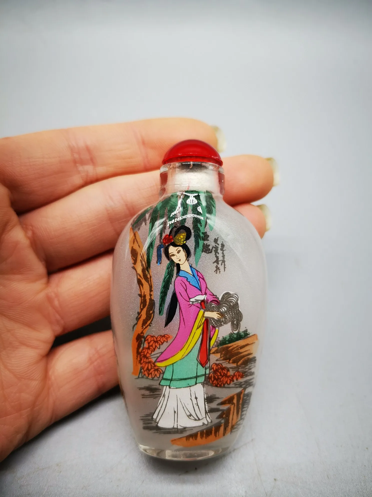 4 ШТ. РЕДКИЕ КИТАЙСКИЕ ВНУТРЕННИЕ СТЕКЛО С РУЧНОЙ ОЧКЕ СНУФЕ Четыре красавицы