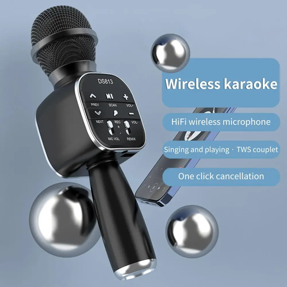 

Wireless Microphone Practical High Sensitivity Portable BT5.0 KTV Clear Sound Condenser Mic for Tablet