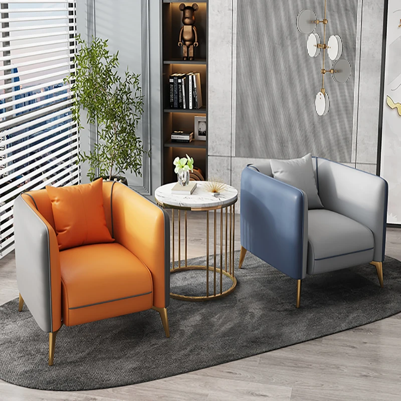 

Nordic Designer Minimalist Modern Salon Recliner Dining Accent Chairs Sofa Individual Muebles Para Hogar Living Room Furniture