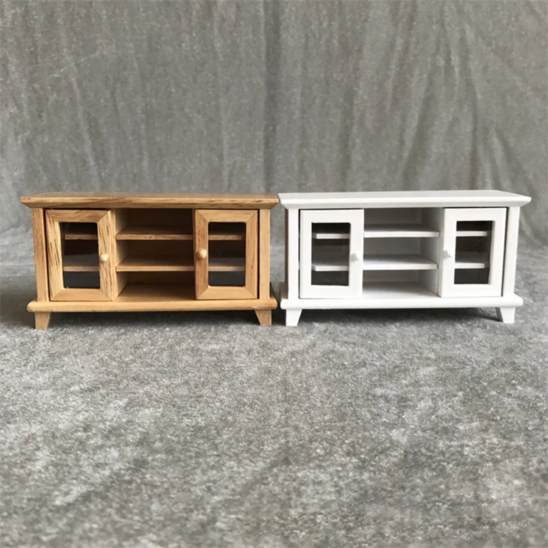 

1:12 Mini Furniture Toy for Dollhouse Miniature Accessories Multifunction Wood Cabinet Decoration simulation model Pretend Play