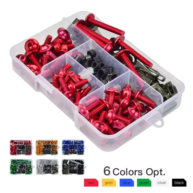 

CNC Alloy M6 M5 Fairing Bolts Kit Bodywork Screws Nut For Motorcycle 6 colors