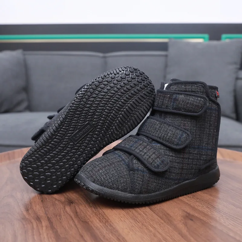 Новые зимние теплые женские высокие хлопковые туфли с мягкой подкладкой легкие и