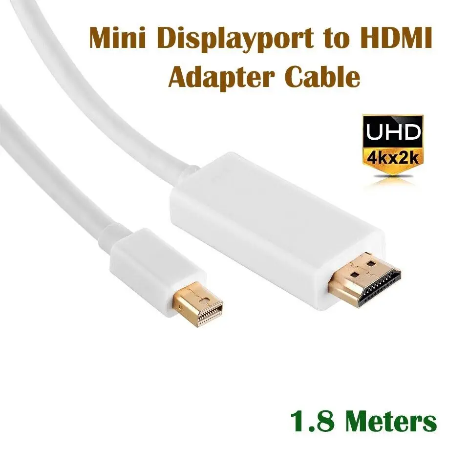 

MINIDP Mini DisplayPort DP to HDMI Cable Male to Male for Surface Pro 4K 1080P for Apple MacBook Air Pro Computer Laptop Monitor