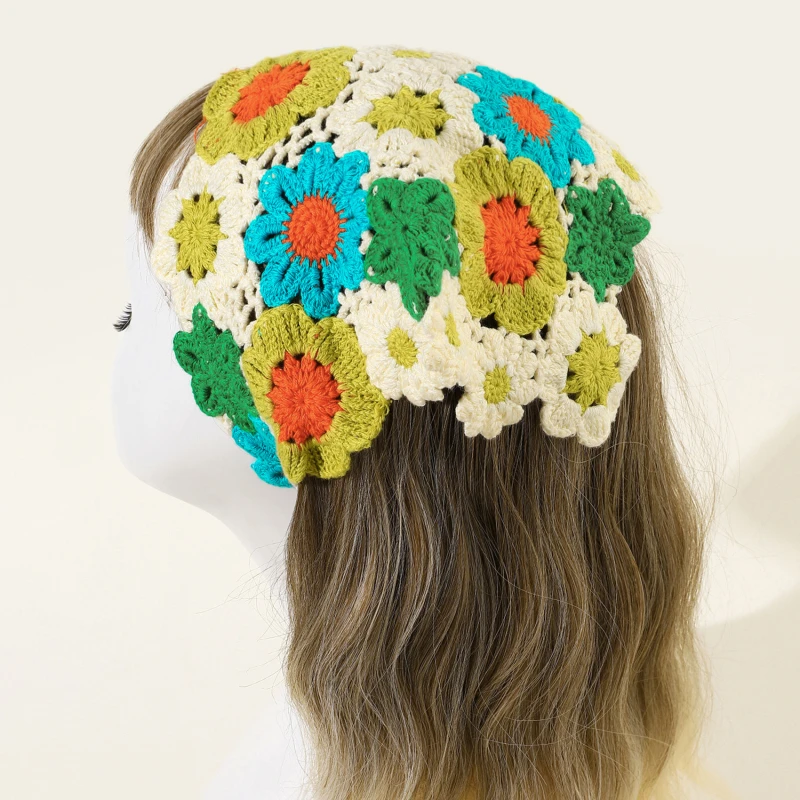 

Women Triangle Bandanas Turban Crochet Hair Scarf Hairband Knitted Headband Elastic Hair Band Headwrap Hair Accessories