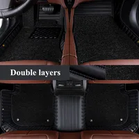 Good quality! Custom special car floor mats for Volkswagen Touran 5 seats 2022-2016 durable waterproof double layers carpets