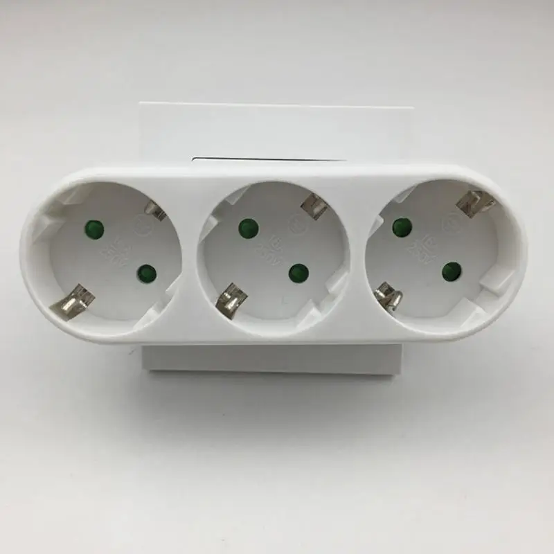 Европейская немецкая переходная вилка адаптер для розетки 1 В 3 домашний дорожный