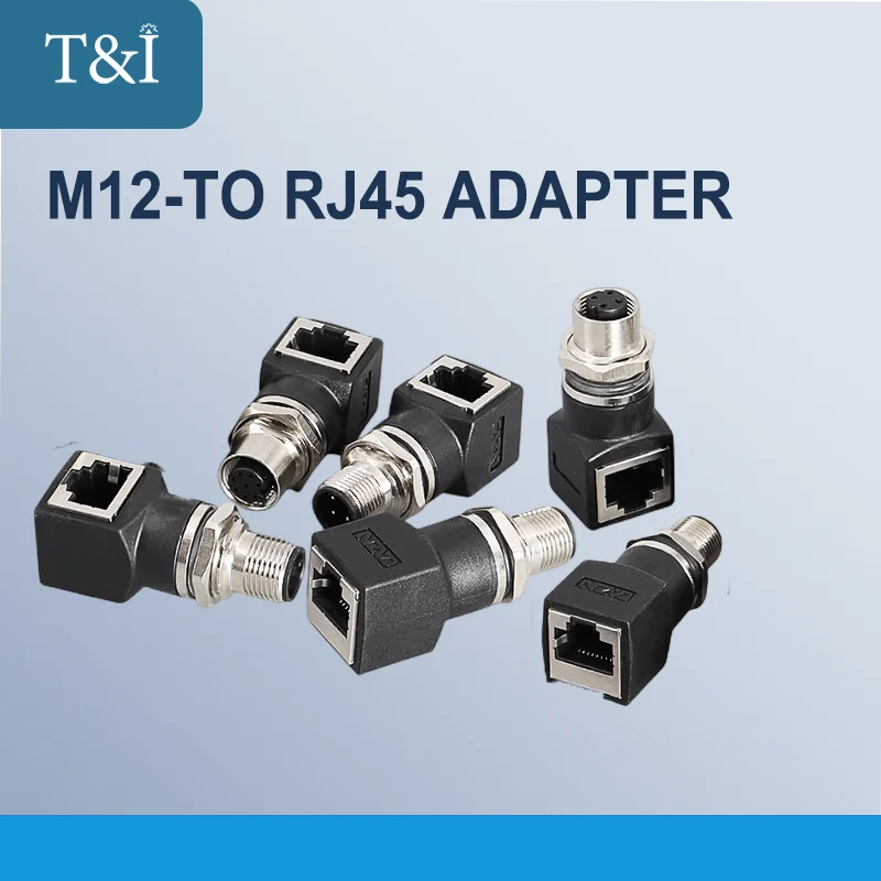 

M12 Connector 8P A Type 4P D Type X Type To Rj45 Male And Female Socket Adapter Network Cable