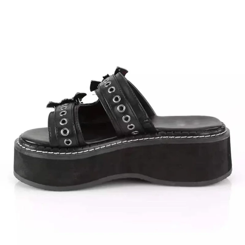 Brand Design Gothic Style Vampire Cosplay Platform Wedges Women Shoes Sandasl Summer Cosy Fashion Women Shoes Slipper Sandals
