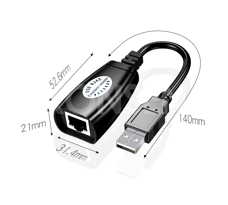 USB Extender Adapter 50m Single RJ45 Ethernet CAT5E 6 Up to 150ft Cable USB 2.0 Extension Extender Adapter for Laptop DVR Mouse images - 6