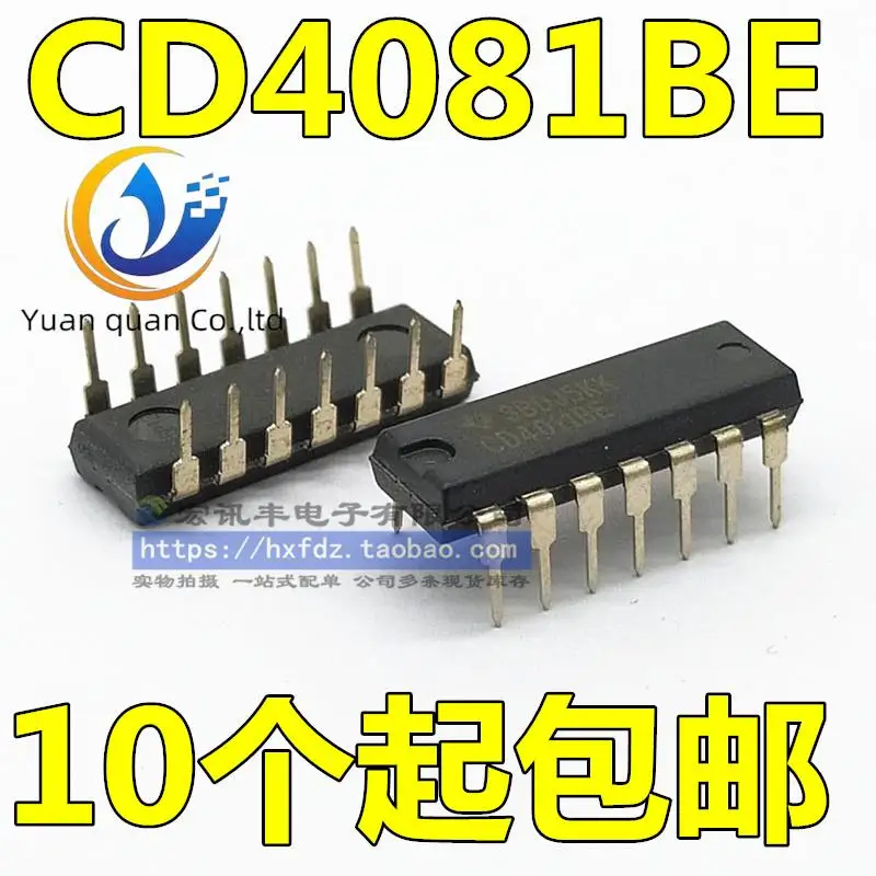 

30pcs original new CD4081 DIP-14 CD4081BE HCF4081BE Quad 2 input and gate