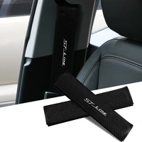 car seat belt shoulder pad cover carbon fiber seat belt protector cushion for ford focus mk2 st vignale st line f150