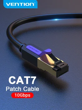 Vention Ethernet kablosu RJ 45 Cat7 Lan kablosu STP RJ45 ağ kablosu Cat6 uyumlu yama kablosu yönlendirici Cat7 ethernet kablosu