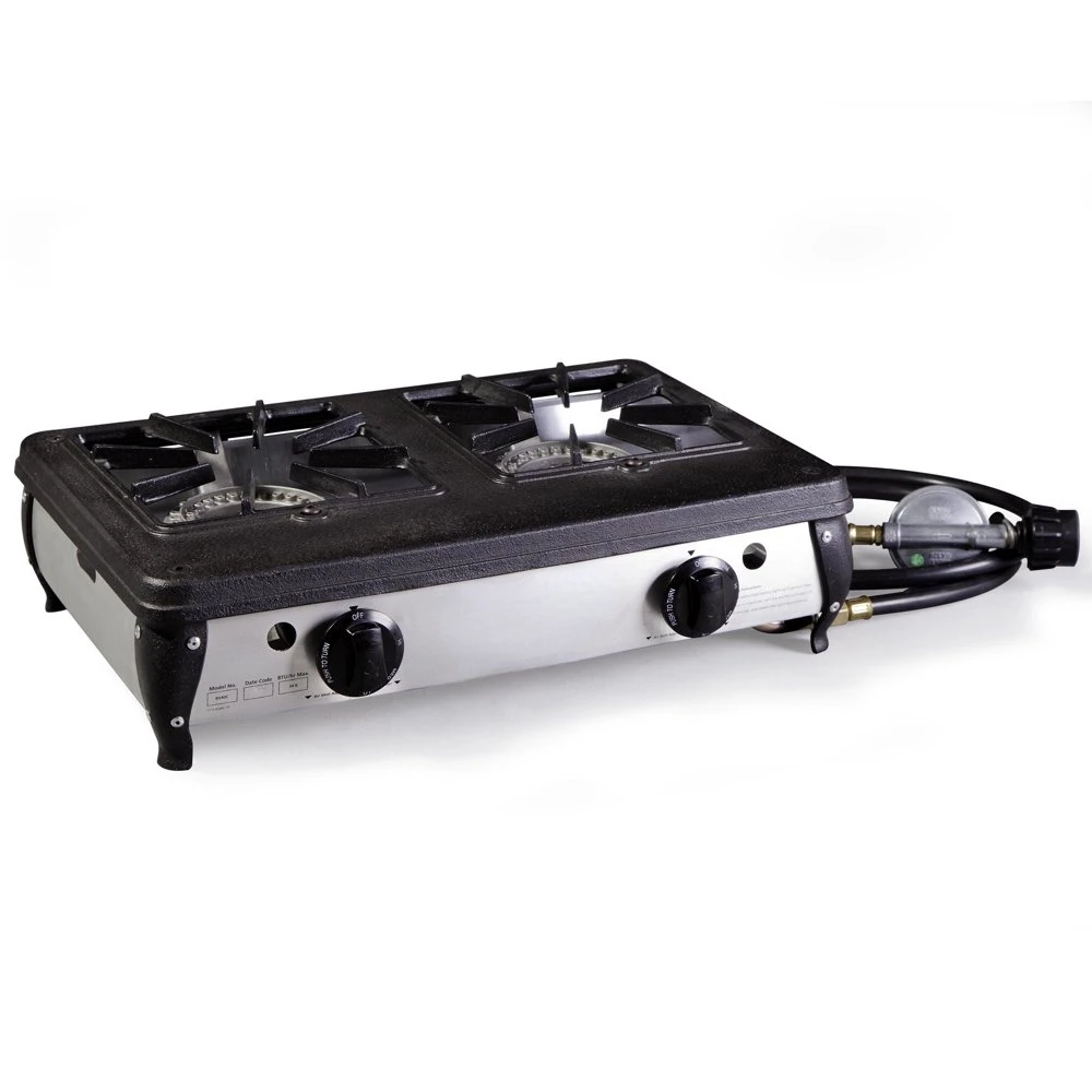 

II Portable Outdoor 2 Burner Propane Stove, 34,000 BTU Total Output, 128 Sq Inch Cooking Area, BS40C