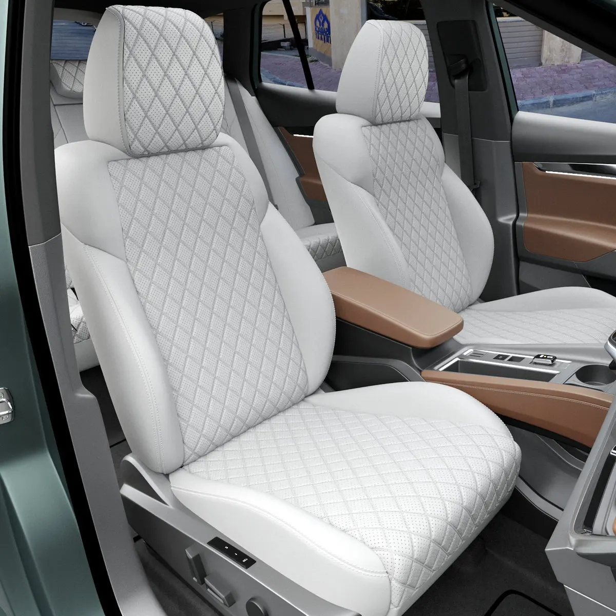 Чехлы на сиденья Suzuki Sx4 2 2013-2022 Белый