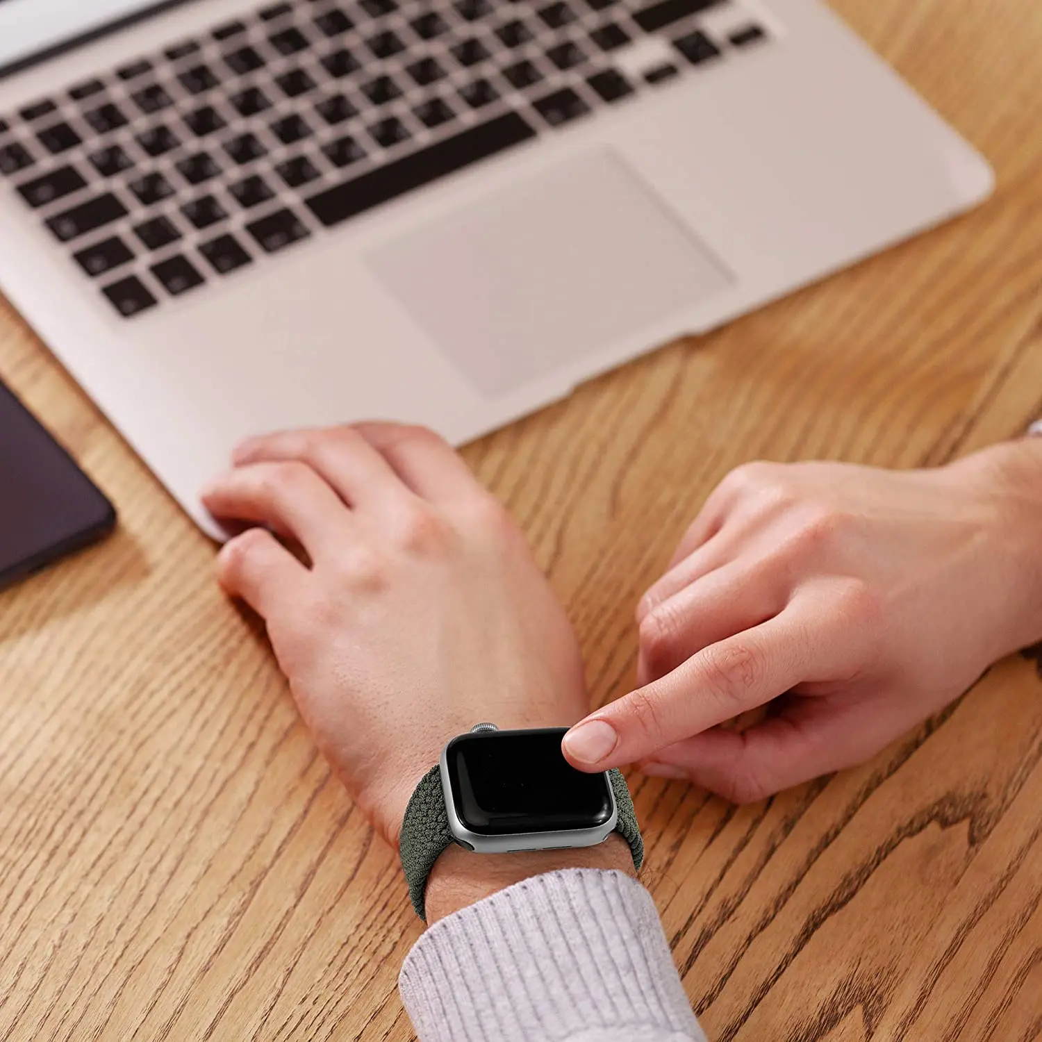 Ремешок Соло для Apple Watch band плетеный браслет iWatch Series 7 6 8 4 5 SE Ultra 45 мм 41 40 44 38 42 49 -