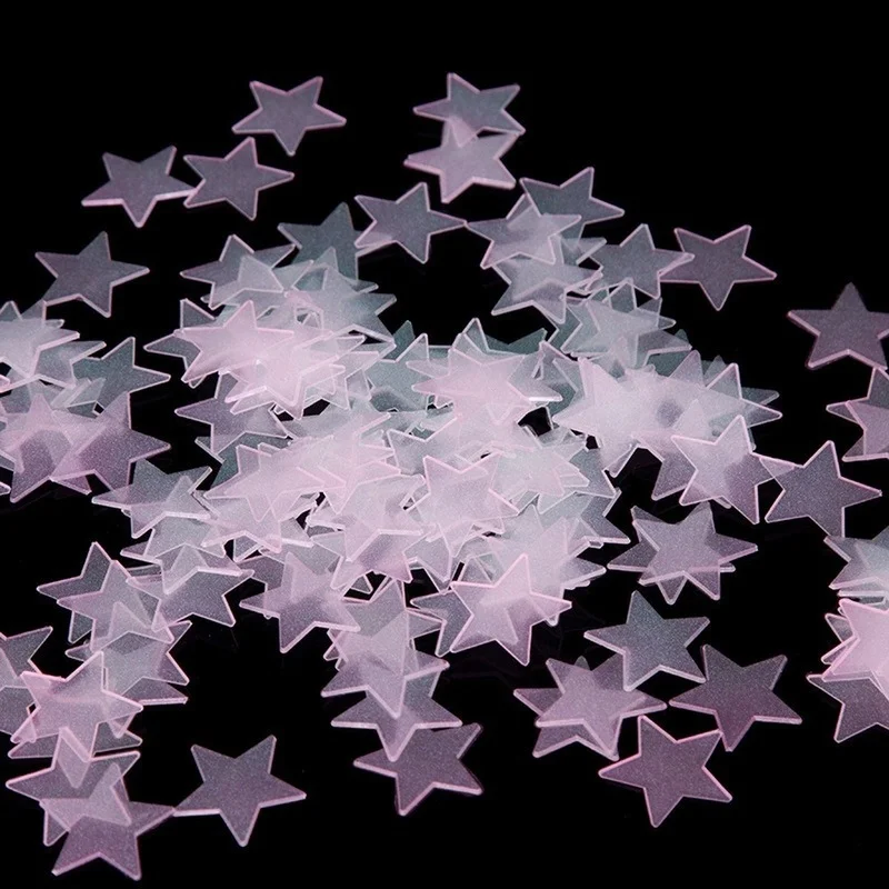 100 шт./лот 3D звезды светящиеся в темноте настенные наклейки энергохранилище для - Фото №1