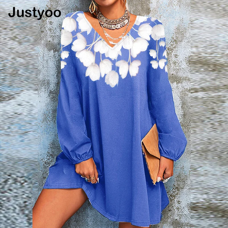 

2022 V Neck Print Maxi Dress Casual Party Dress Plus Size Spring Autumn Beach Woman Long Sleeve Elegant Maxi Dresses For Women