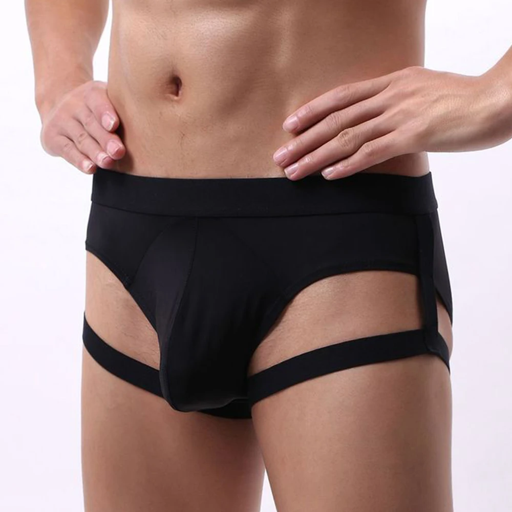 

Fashion Men Ice Silk Sexy Convex Pouch Underpants Underwear Breathable Boxer Briefs Bulge Pouch Soft Underpants Trunks Lingerie