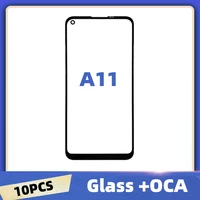 10pcslot for samsung galaxy a11 a115f touch screen front glass panel lcd outer display lens a11 a115u front glass with oca glue