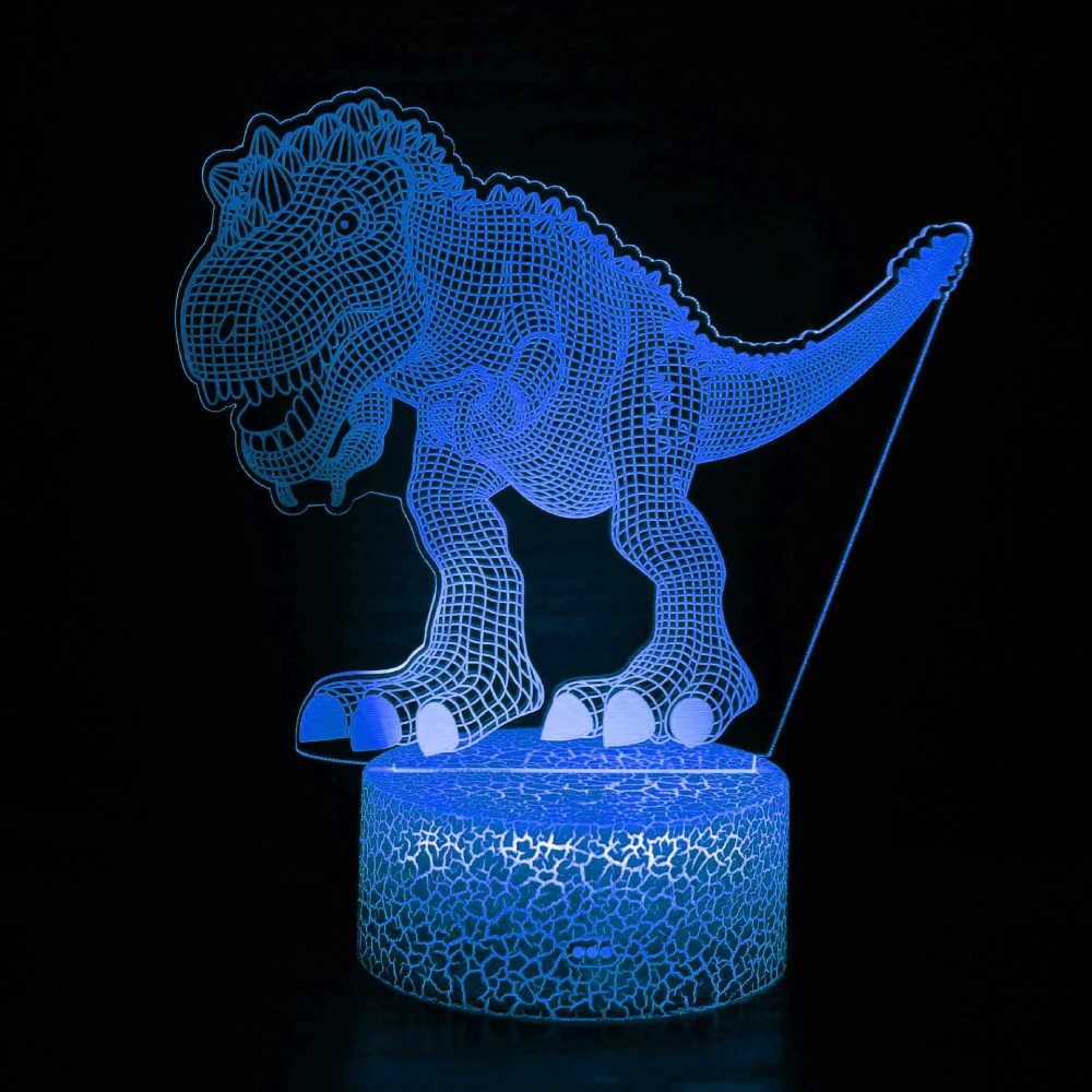 Ночник с динозавром Nighdn детская лампа для декора детской комнаты 7 цветов