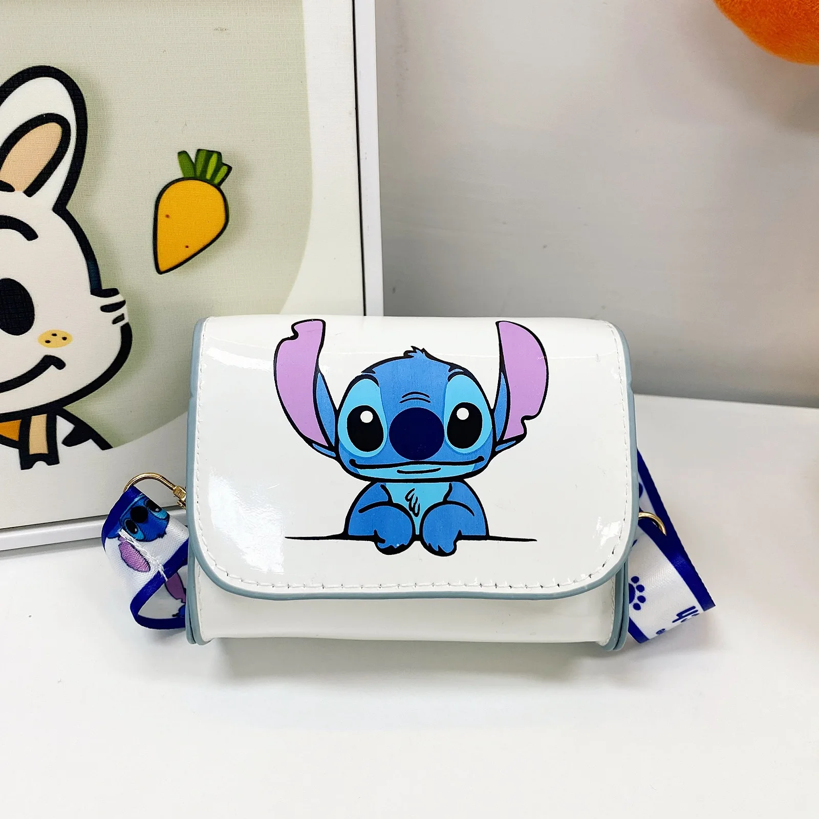 Детская сумка через плечо Disney Stitch милые аксессуары Sanrio с героями мультфильмов