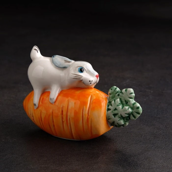 Сувенир - качалка &quotКролик. Мечты сбываются&quot авторская роспись фарфор 7855493 |