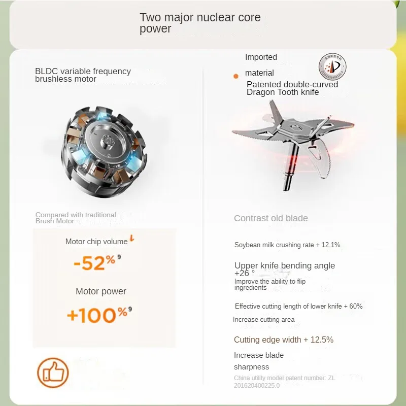 Высокоскоростной блендер Joyoung с технологией шумоподавления и сенсорным экраном