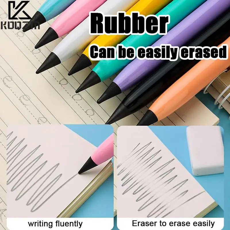 

Office Unlimited Writing Pencils Colored Metal Eternal Pencil No Ink Pen For Writing Art Sketch Painting Tool Kids Novelty Gifts