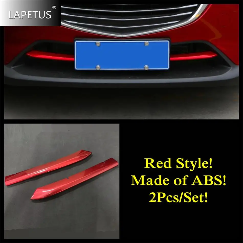 

Передняя головка нижнего бампера, решетка, полоса, декоративная панель, накладка для Mazda CX-3 CX3 2016-2023 красный/хромированный автомобильные аксессуары